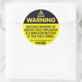 警告の ラウンドシール (バッグ)