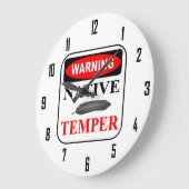 警告の ラージ壁時計 (傾斜)