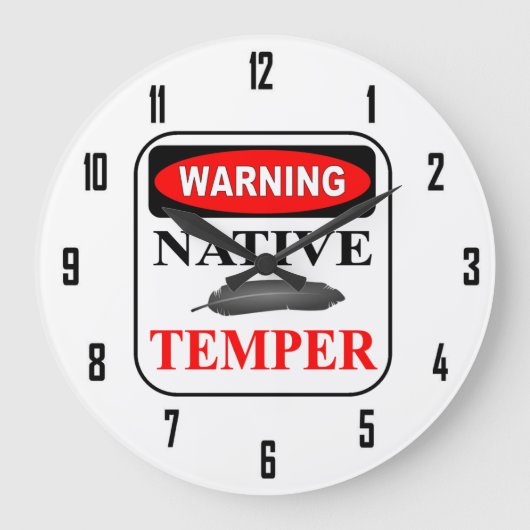 警告の ラージ壁時計 (正面)