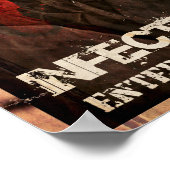 警告の：感染領域 ポスター (角)