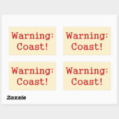 「警告の：海岸！」 シール (シート)