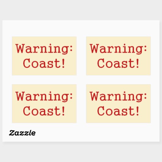 「警告の：海岸！」 シール (シート)