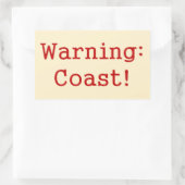 「警告の：海岸！」 シール (バッグ)