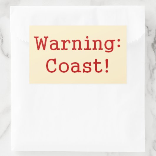 「警告の：海岸！」 シール (バッグ)