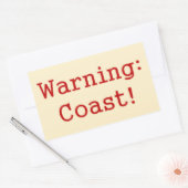 「警告の：海岸！」 シール (封筒)
