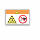 警告の/磁界ラベル シール (正面)