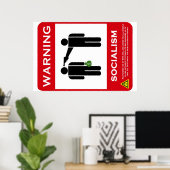 警告の：社会主義ポスター ポスター (ホームオフィス)