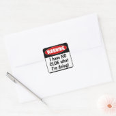 警告の:私が何をしているのか見当もつかない!おもしろい スクエアシール (封筒)