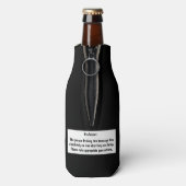 警告の：私は何をしているのか見当もつかない。おもしろい ボトルクーラー (ボトル裏面)