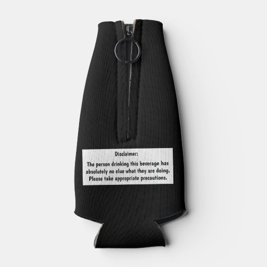 警告の:私は何をしているのか見当もつかない。おもしろい ボトルクーラー (裏面)