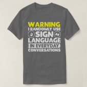 警告の Tシャツ (デザイン正面)