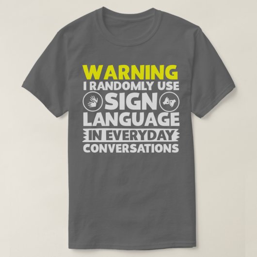 警告の Tシャツ (デザイン正面)