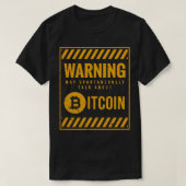 警告のBitcoinギーク Tシャツ (デザイン正面)