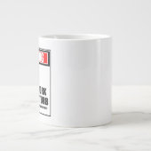 警告のDJ懸命が邪魔にならない ジャンボコーヒーマグカップ (正面)