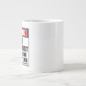 警告のEDMキーボードの懸命 ジャンボコーヒーマグカップ (正面)