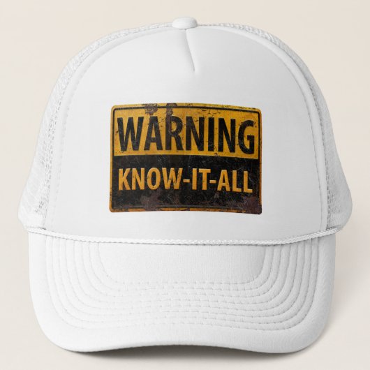 警告のKNOW-IT-ALL – 金属危険注意標識 キャップ (正面)