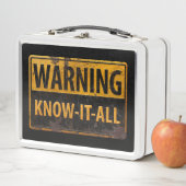 警告のKNOW-IT-ALL – 金属危険注意標識 メタルランチボックス (インサイチュ)