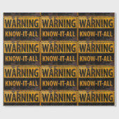 警告のKNOW-IT-ALL – 金属危険注意標識 ラッピングペーパー (フラット)