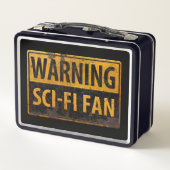 警告のSCI-FIファン – 金属危険注意標識 メタルランチボックス (裏面)