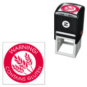 警告はグルテンセリアック小麦アレルギーを含む セルフインキングスタンプ (インサイチュ)