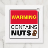 警告はナッツを含む フェイバータグ (裏面)