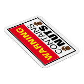 警告はナッツを含む マグネット (右側)