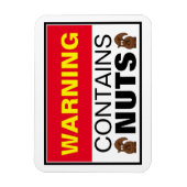 警告はナッツを含む マグネット (縦)