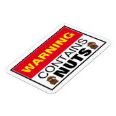 警告はナッツを含む マグネット (左側)