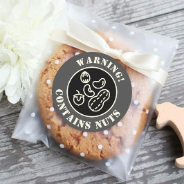 警告はナッツ食品ラベルを含む ラウンドシール