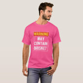 警告はブリスケットのアパレルを含む Tシャツ (正面フル)