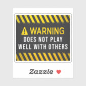 警告は人と遊は不仲だ シール (シート)