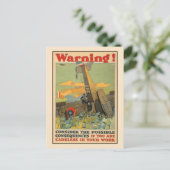 警告は仕事に気を付けて ポストカード (スタンド正面)