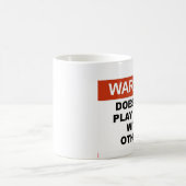 警告は他とNOTPLAYをよくします コーヒーマグカップ (中央)