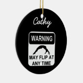 警告は体育専門家のオーナメントを弾くかもしれません セラミックオーナメント (右)