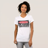 警告は大きい胸の女性のTシャツを含むかもしれません Tシャツ (正面フル)