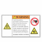 警告は有害なラベルである可能性 シール (正面)