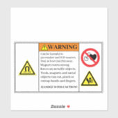 警告は有害なラベルである可能性 シール (シート)