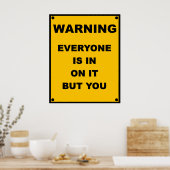 ～警告は皆が乗っているよ ポスター (キッチン)