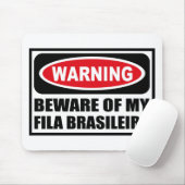 警告は私の繊条BRASILEIROのマウスパッドの用心します マウスパッド (マウス)