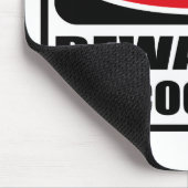 警告は私のCOCKAPOOのマウスパッドの用心します マウスパッド (コーナー)