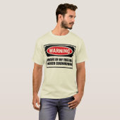 警告は私のTREEINGの歩行者のCOONHOUND Menの用心します Tシャツ (正面フル)