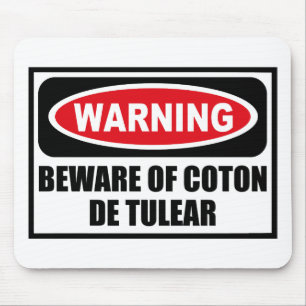 警告はCOTON DE TULEARのマウスパッドの用心します マウスパッド