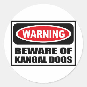 警告はKANGAL犬のステッカーの用心します ラウンドシール