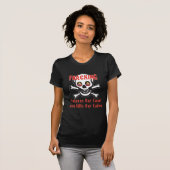 警告をfrackingどくろ印 tシャツ (正面フル)