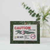 警告アリゲータサインはがき ポストカード (スタンド正面)