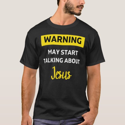 警告イエスのキリスト教おもしろい教はアシャメではない Tシャツ (正面)