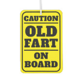 警告オールドファートオンボードおもしろい誕生日 カーエアーフレッシュナー (正面)