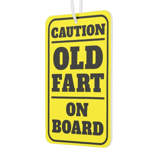 警告オールドファートオンボードおもしろい誕生日 カーエアーフレッシュナー (左)