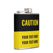 警告カスタマイズ黄色の黒 フラスク (右)