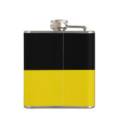 警告カスタマイズ黄色の黒 フラスク (裏面)